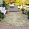 Homeroots 9' X 12' Fern Green And Beige Geometric Washable Indoor Outdoor Area Rug 632003 - alternate 5