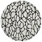 Homeroots 8' Ivory And Black Round Geometric Washable Indoor Outdoor Area Rug 599204 - alternate 5