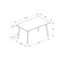 Monarch Specialties Dining Table, 48-in. Rectangular, Kitchen, Dining Room, Laminate Top, Grey Laminate, Black Metal I 1140 - alternate 3