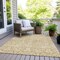 Homeroots 5' X 8' Gold And Beige Damask Washable Indoor Outdoor Area Rug 595146 - alternate 9