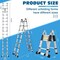 Wrightmaster 20 ft. Reach Aluminum Multi-Position Ladder with Wheels and Balance Bar, 330 lbs. Load Capacity ZROGJT2.5m-1 - alternate 3