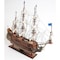 Homeroots 33" Brown Solid Wood Hand Painted Solei Royal Model Boat 401853 - alternate 8