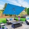Pure Garden 10 Rectangular Umbrella, Bright Blue 50-LG1281 - alternate 8