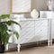 Baxton Studio Callison Spindle Dresser - 6-Drawer Horizontal Cabinet with Turned Accents for Bedroom, White 271-14743-ZORO - alternate 8