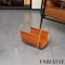 Fabulaxe 12-in Gold-Tone Metal Frame  with Brown Leatherette Sling Magazine Holder for Living Rooms, Home QI004741 - alternate 7