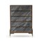 Homeroots 30" Walnut And Grey Manufactured Wood Five Drawer Chest 473087 - alternate 4