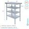 Amgood 30in D x 18in L Stainless Steel Table, Three Undershelves AMG WT-3018-3SH-Z - alternate 7