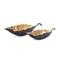 Homeroots Set of Two 25" Black And Gold Cast Aluminum Rustic Leaf Centerpiece Bowls 634505 - alternate 2