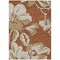 Homeroots 5' X 8' Terra Cotta And Beige Floral Washable Indoor Outdoor Area Rug 589585 - alternate 3