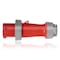 Leviton Pin & Sleeve Plug, 60 A, 480V AC, Three Phase, 3 Pole, IEC Grounding, Red, NEMA 3R, 4X, 6P, 12 460P7WLEV - alternate 1