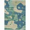 Homeroots 10' X 14' Teal Blue Ivory And Beige Abstract Washable Indoor Outdoor Area Rug 630614 - alternate 8