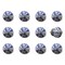 Homeroots 1.5" X 1.5" X 1.5" White Blue And Silver Knobs, 12PK 321684 - alternate 1