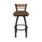 Holland Bar Stool Co Revelle 36in Swivel Extra Tall Bar Stool, Black Wrinkle Finish, Medium Back and Canter Thatch Seat 881 - alternate 7