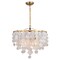 Vaxcel Elsa 3 Light Gold Brass Modern Coastal Glam Pendant Fixture with Capiz Shells P0394 - alternate 1