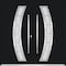 Vdomdoors Metal Double Doors Deux 6500 Black Enamel Frosted Glass Entry Modern Painted (W72xH96) Left hand In DEUX6500DEXD-BLK-W72xH96-LH-I - alternate 1