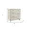 Homeroots 60" White Wash Solid Wood Seven Drawer Dresser 489214 - alternate 5