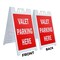 Signmission Valet Parking Here, A-Frame & 2 Decals Installed, Heavy-Duty Plastic Frame SBHD-D-2436-Valet Parking Here - alternate 2