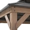 Sunjoy 10x12 ft. Wood Gazebo, Outdoor Patio Steel Hardtop Gazebo, Brown A102032600 - alternate 7