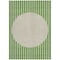 Homeroots 10' X 14' Green And Gray Striped Washable Indoor Outdoor Area Rug 597162 - alternate 5