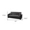 Homeroots 87" Dark Gray And Black Chenille And Faux Leather Sleeper Sofa And Toss Pillows With Brown Legs 607177 - alternate 7