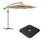 Pure Garden 10 ft Cantilever Patio Umbrella with 220lb Base and Beige Canopy Shade 83-OUT5410B - alternate 1