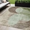 Homeroots 5' X 8' Artichoke Green Brown And Beige Geometric Washable Indoor Outdoor Area Rug 604900 - alternate 1