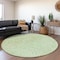 Homeroots 8' Mint Green And Ivory Round Abstract Washable Indoor Outdoor Area Rug 599738 - alternate 5