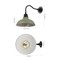 Jonathan Y Aurora 12.25" 1-Light Farmhouse Industrial Iron LED Gooseneck Arm Outdoor Sconce, Matte Olive Green JYL7613I - alternate 6