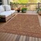 Homeroots 5' X 8' Copper Beige And Taupe Floral Washable Indoor Outdoor Area Rug 582267 - alternate 6
