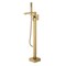 Kibi Cube Floor Mount Tub Filler, Hand Shower - Brushed Brass KTF302BB - alternate 1