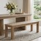 Homeroots 60" Natural Distressed Solid Wood Dining Bench 524063 - alternate 11