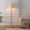 Jonathan Y Wren 61.5" Modern Rustic Bobbin Pleated Paper Shade/Resin LED Floor Lamp, Brown Wood Finish/Light Bro JYL5400A - alternate 9