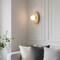 Jonathan Y Tivoli 12" Modern Minimalist 1-Light Ovoid Travertine LED Wall Sconce, Light Brown JYL5900A - alternate 8