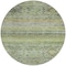 Homeroots 8' Artichoke Green Blue And Black Round Floral Washable Indoor Outdoor Area Rug 606172 - alternate 6