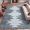 Jonathan Y Peyton Minimalist Geometric Totem Non-Slip Machine-Washable Blue Gray/Cream 4 ft. x 6 ft. Area Rug WSH510J-4 - alternate 6
