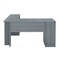 Homeroots 60" Gray Wood L Shape Computer Desk With Two Drawers 723778 - alternate 5