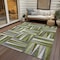Homeroots 9' X 12' Green Gray And Ivory Geometric Washable Indoor Outdoor Area Rug 598266 - alternate 7