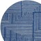Homeroots 8' Navy Blue And Ivory Round Geometric Washable Indoor Outdoor Area Rug 600842 - alternate 5