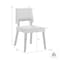 Armen Living Channell Wood Dining Chair in Black Finish with Charcoal Fabric - Set of 2 LCCHCHBLKCH - alternate 7