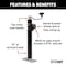 Curt Pipe-Mount Swivel Jack, 3000 lb Lifting, 15 in Max Lift H, 31-1/2 in OAH, Composite 28356 - alternate 4