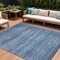 Homeroots 9' X 12' Denim Blue And Sky Blue Abstract Washable Indoor Outdoor Area Rug 618272 - alternate 1