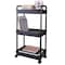 Organize It All 3 Tier Rolling Cart in Black 15261-BLACK - alternate 5