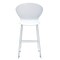 Homeroots Set of Two 26" White and Silver Heavy Duty Plastic and Metal Low Back Counter Height Bar Chairs, 2PK 555093 - alternate 6