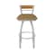 Holland Bar Stool Co Revelle 36in Swivel Extra Tall Bar Stool, Anodized Nickel Finish, Medium Back, Canter Saddle Seat 881 - alternate 8