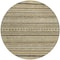 Homeroots 8' Chocolate And Taupe Round Striped Washable Indoor Outdoor Area Rug 615334 - alternate 5