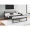 Monarch Specialties Bed, Frame Only, Platform Bed, Queen Size, Grey Laminate, Black Metal, Contemporary, Modern I 6071Q - alternate 3