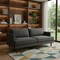 Homeroots 76" Gray Fabric Sofa With Brown Legs 640983 - alternate 5