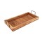 Homeroots 21in Natural Solid Wood Handmade Serving Tray With Handles 724228 - alternate 1
