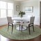 Homeroots 8' Green And Ivory Round Chevron Washable Indoor Outdoor Area Rug 612252 - alternate 8