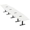 Skutchi Designs 18ft Hexagon Conference Table With Power | Harmony Series | 18 Person Meeting Room Table HAR-HEX.IR-48X216-T.BK-W960-EBLK - alternate 1